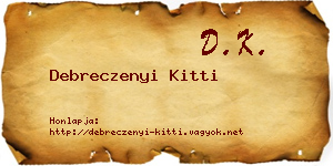 Debreczenyi Kitti névjegykártya